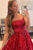 Load image into Gallery viewer, Sparkly Red Long Prom Dress with Pockets