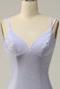 Load image into Gallery viewer, Lavender Rhinestone Spaghetti Straps Mermaid Prom Dress