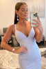 Load image into Gallery viewer, Sparkly Mermaid Spaghetti Straps White Sequins Long Prom Dress