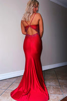 Load image into Gallery viewer, Royal Blue Beading Mermaid Prom Dress