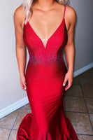 Load image into Gallery viewer, Royal Blue Beading Mermaid Prom Dress