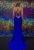 Load image into Gallery viewer, Royal Blue Hollow-Out Mermaid Lace-Up Back Long Prom Dress