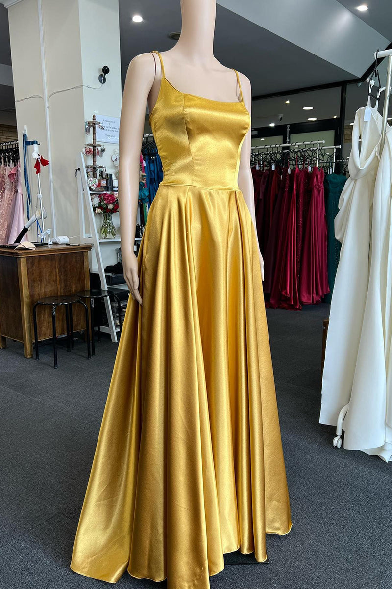 Load image into Gallery viewer, A-Line Spaghetti Straps Green Long Prom Dress