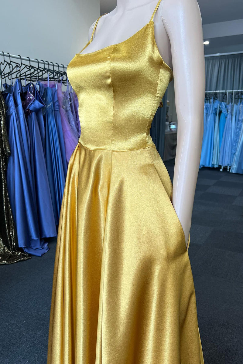 Load image into Gallery viewer, A-Line Spaghetti Straps Green Long Prom Dress