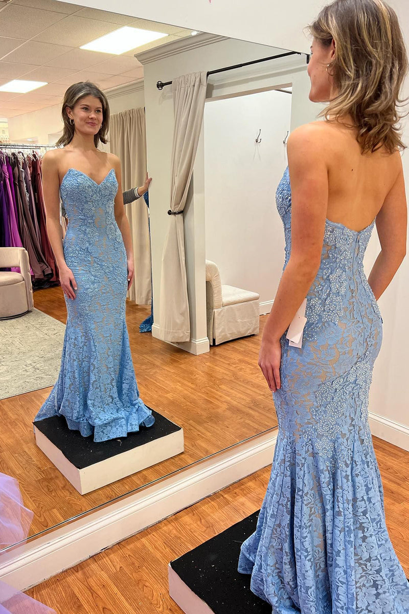 Load image into Gallery viewer, Mermaid Sweetheart Black Long Prom Dress with Beading