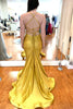 Load image into Gallery viewer, Mermaid Lace-Up Back Blue Long Prom Dress
