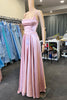 Load image into Gallery viewer, A-Line Spaghetti Straps Simple Light Pink Long Prom Dress