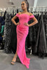 Load image into Gallery viewer, Off The Shoulder Corset Long Prom Dress with Ruffles