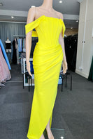 Load image into Gallery viewer, Off The Shoulder Corset Long Prom Dress with Ruffles