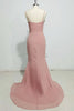Load image into Gallery viewer, Blush Spaghetti Straps Chiffon Long Boho Bridesmaid Dress