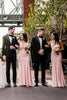 Load image into Gallery viewer, Pink Sheath Spaghetti Straps Long Bridesmaid Dress