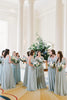 Load image into Gallery viewer, Dusty Sage A-Line Long Chiffon Bridesmaid Dress with Ruffles