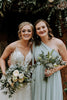 Load image into Gallery viewer, Grey Green Chiffon One Shoulder A-Line Long Bridesmaid Dress