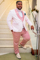 Load image into Gallery viewer, Pink Shawl Lapel Wedding Party Suit for Men