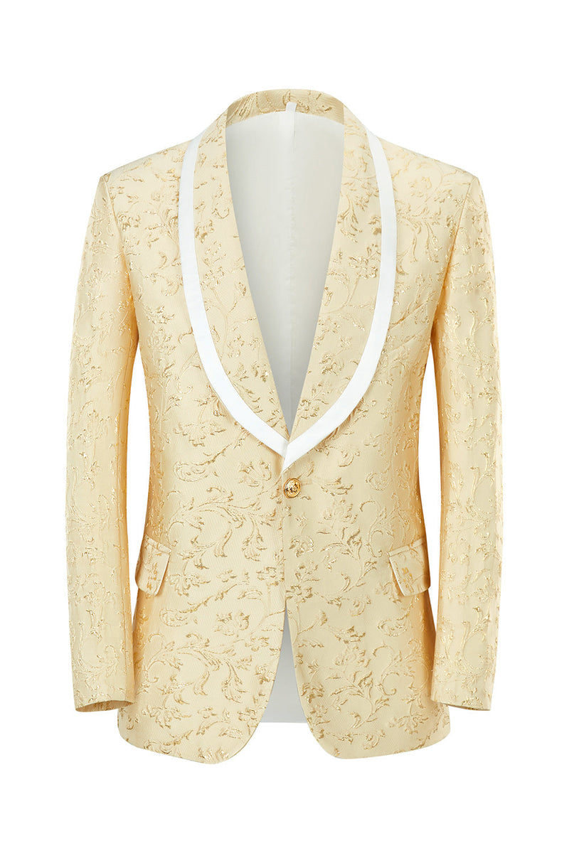 Load image into Gallery viewer, Mint Shawl Lapel One Button Jacquard Men&#39;s Party Suits