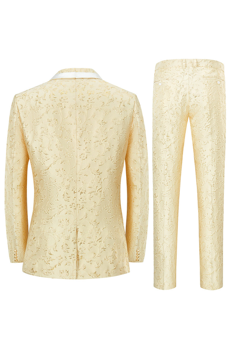 Load image into Gallery viewer, Mint Shawl Lapel One Button Jacquard Men&#39;s Party Suits