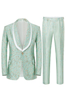 Load image into Gallery viewer, Champagne Shawl Lapel One Button Jacquard Men&#39;s Prom Suits