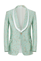 Load image into Gallery viewer, Champagne Shawl Lapel One Button Jacquard Men&#39;s Prom Suits