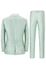 Load image into Gallery viewer, Mint Shawl Lapel One Button Jacquard Men&#39;s Party Suits