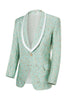 Load image into Gallery viewer, Mint Shawl Lapel One Button Jacquard Men&#39;s Party Suits