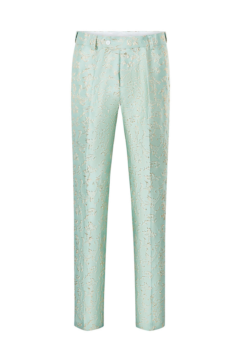 Load image into Gallery viewer, Mint Shawl Lapel One Button Jacquard Men&#39;s Party Suits