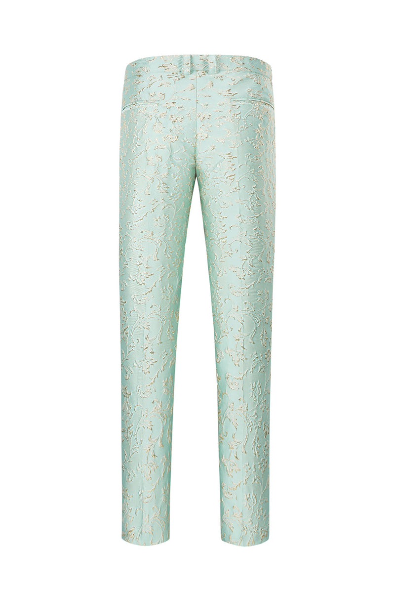 Load image into Gallery viewer, Mint Shawl Lapel One Button Jacquard Men&#39;s Party Suits