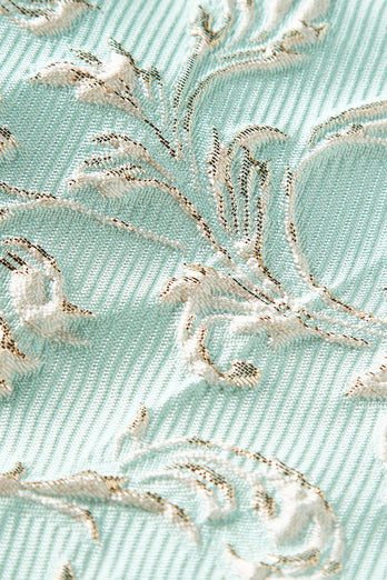 Mint Shawl Lapel One Button Jacquard Men's Party Suits