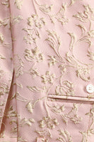 Load image into Gallery viewer, Light Pink Shawl Lapel Jacquard Men&#39;s Prom Suits
