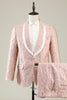 Load image into Gallery viewer, Champagne Shawl Lapel One Button Jacquard Men&#39;s Prom Suits