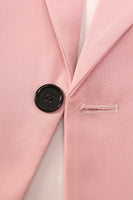 Load image into Gallery viewer, 2 Piece Peak Lapel Grey Pink One Button Men&#39;s Prom Suits