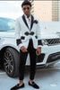 Load image into Gallery viewer, Shawl Lapel White One Button Men&#39;s Prom Blazer