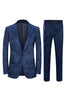 Load image into Gallery viewer, Silm Fit Peak Lapel Light Pink Jacquard Men&#39;s Homecoming Suits
