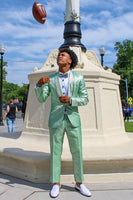 Load image into Gallery viewer, Light Green Shawl Lapel One Button Men&#39;s Prom Suits