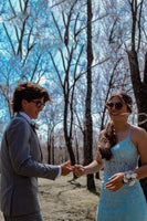 Load image into Gallery viewer, Grey Notched Lapel 3-Piece Men&#39;s Prom Suits