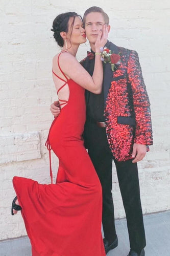 Sparkly Burgundy Shawl Lapel Sequins Men's Prom Blazer