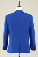 Load image into Gallery viewer, Slim Fit Peak Lapel One Button Blue Men&#39;s Prom Suits