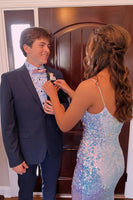 Load image into Gallery viewer, Blue Notched Lapel Two Button 2 Piece Men&#39;s Prom Suits