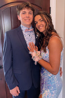 Load image into Gallery viewer, Blue Notched Lapel Two Button 2 Piece Men&#39;s Prom Suits