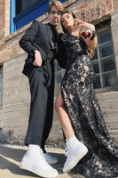 Load image into Gallery viewer, Black Notched Lapel Single-Breasted 3 Piece Men&#39;s Prom Suits