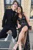 Load image into Gallery viewer, Black Notched Lapel Single-Breasted 3 Piece Men&#39;s Prom Suits