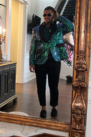 Load image into Gallery viewer, Dark Green Shawl Lapel 2 Piece Men&#39;s Prom Suits