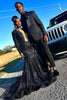 Load image into Gallery viewer, Black Jacquard Shawl Lapel 2-Piece Prom Homecoming Suits