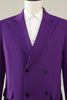 Load image into Gallery viewer, Purple Double Breasted 3 Piece Prom Homecoming Suits