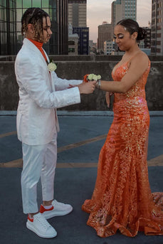 White Jacquard Shawl Lapel 2 Piece Prom Homecoming Suits