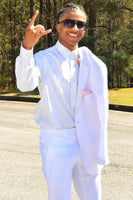 Load image into Gallery viewer, White Peak Lapel 2 Piece Prom Wedding Suits