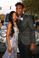 Load image into Gallery viewer, Black Jacquard Shawl Lapel One Button Prom Homecoming Blazer