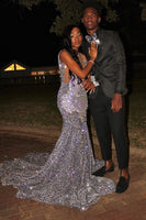 Load image into Gallery viewer, Black Jacquard Shawl Lapel One Button Prom Homecoming Blazer