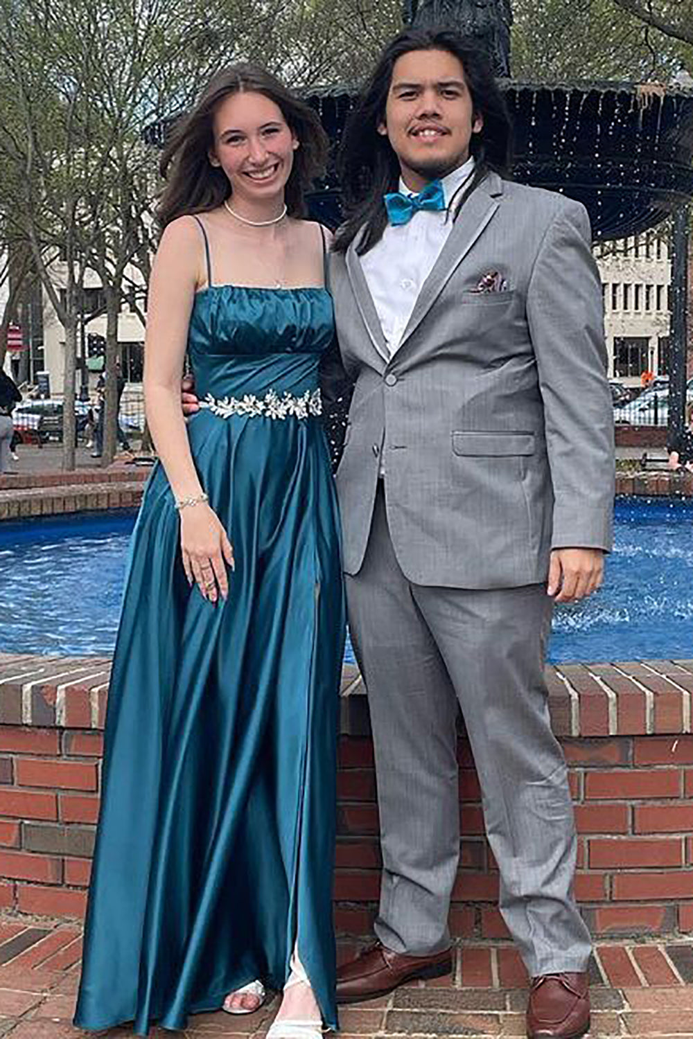Grey Notched Lapel Two Button 2-Piece Men's Prom Suits