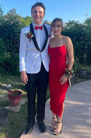 Load image into Gallery viewer, Silm Fit Shawl Lapel White Prom Suits for Men