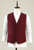 Load image into Gallery viewer, Burgundy Peak Lapel 3 Piece Men&#39;s Prom Suits